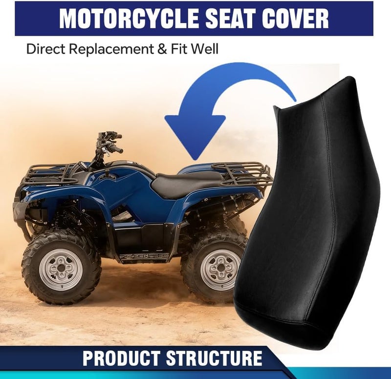 PIT66 Seat Cover, Compatible with 2007 2008 2009 2010 2011 Yamaha Grizzly 700 Black - Image 5